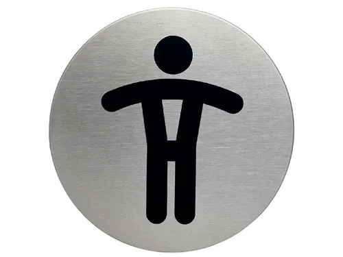 Infobord pictogram Durable 4905 wc heren rond 83Mm RVS