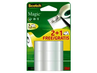 Plakband Scotch Magic 19mmx15m 2+1 gratis onzichtbaar 3 rollen - 2