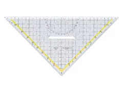 Geodriehoek Aristo 1648/2 325mm met greep transparant