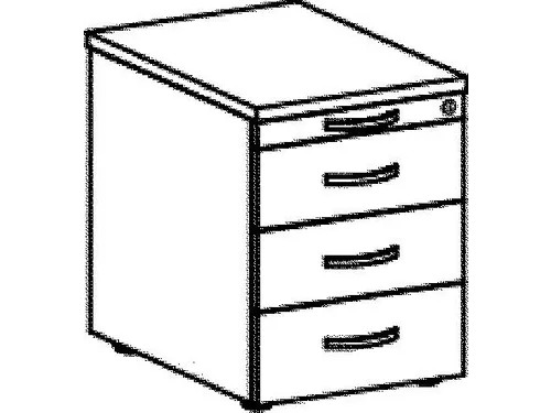 Mobiel Ladeblok 570X430X600Mm Centr. Vergrendeling Rollen Onyxgrijs