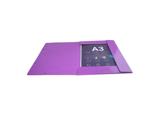 Elastomap A3 3 kleppen IDERAMA Maxi Capacity glanskarton Assorti