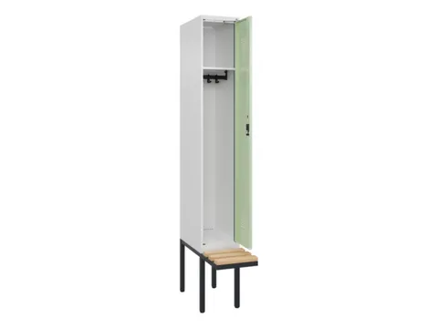 locker met bank,HxBxD 2120x300x815mm,1vak,vak B 300mm,cilinderslot