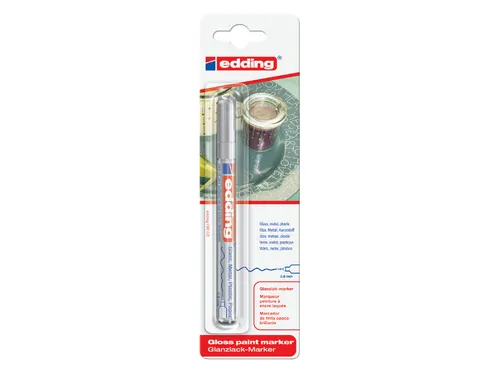 Viltstift edding 780 lakmarker rond zilver 0.8mm blister