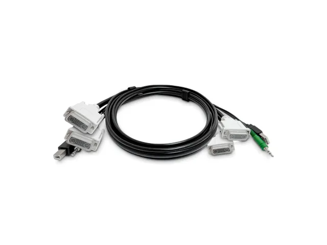 1.8 Meter Dual-Display KVM Kabel, HDMI en DisplayPort naar DVI en DP,