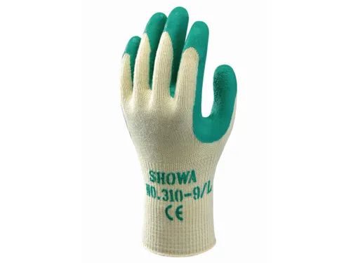 Showa Grip 310 mechanische latex handschoenen, groen, maat L, per 10 p