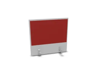 opzetpaneel,v. bureau,aanbouw achter,B 600mm,MP-lichtgrijs,BN4011-rood - 1