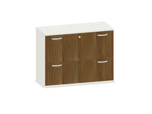Hangmappenkast 770X1000X430Mm 2Hangmappenframes Wit+ Noten
