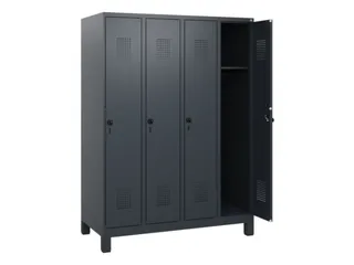 schoollocker,HxBxD 1630x1200x500mm,4vak,vak B 300mm,draaigrendel - 1