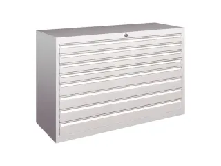 ladekast 800x1023x600mm 8laden cilinderslot RAL7035 front RAL7035 - 2