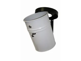 afvalbak,vlamdovend,16l,HxØ 340x245mm,wandmontage,kop zwart - 1