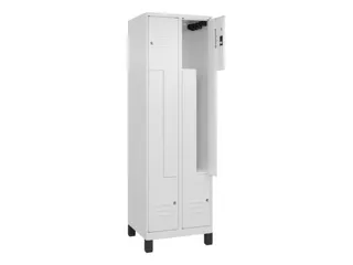 Z-garderobekast,HxBxD 1950x600x500mm,vak B 150/300mm,cil.-slot,voeten - 2