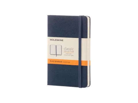 Notitieboek Moleskine pocket 90x140mm lijn hard cover sapphire blue