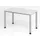 bureau,HxBxD 685-810x1200x670mm,blad wit,4voeten zilverkleurig
