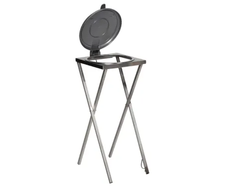 Rvs Afvalverzamelaar 120 Liter 900x400x450mm Voetpedaal Zilver