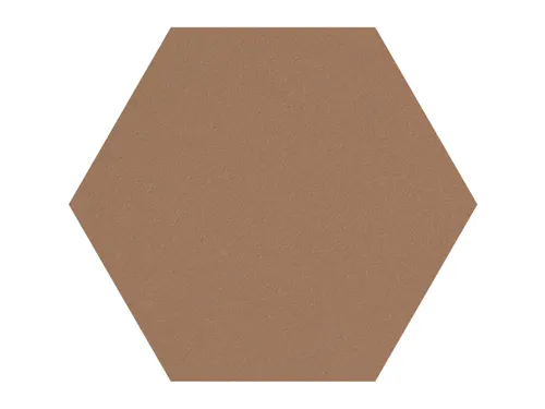 Prikbord Zeshoek Bruin Kleur 2166 Bulletin Paneel Ø 60 cm frameloos