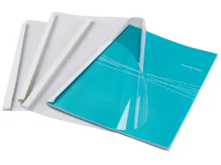Thermische Omslag Gbc A4 4mm Transparant/wit 100stuks - 1