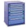ladekast HxBxD 800x805x695mm 7laden slot RAL7035 front RAL7035