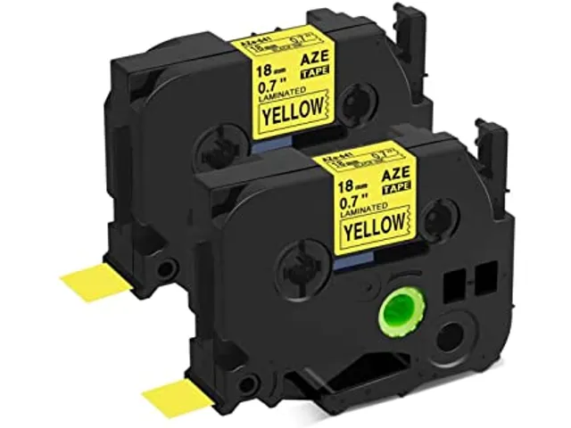 Ruban étiqueteuse compatible Brother TZE-641 19mm noir sur jaune