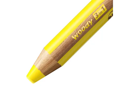 Kleurpotloden STABILO 880 woody 3 in 1 multitalent geel