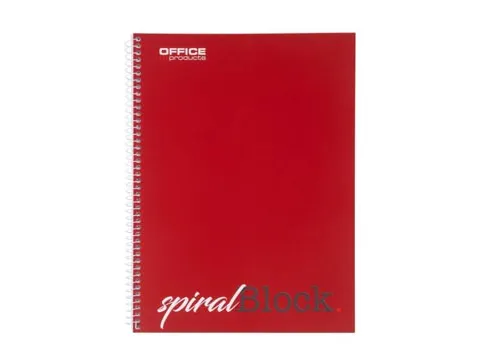 spiraalschrift A4 80 blad gelijnd rood
