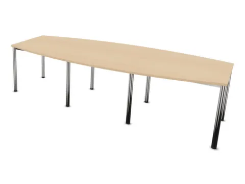 vergadertafel,HxBxD 740x2800x1200mm,vatvormig,NE-esdoorn