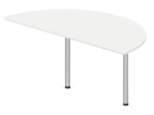 aanbouwtafel,i.h.v.,HxBxD 720-840x1600x800mm,halfrond,Bl-wit