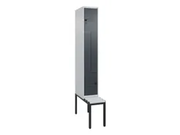 Z-garderobekast,HxBxD 2120x300x815mm,2vak,vak B 300mm,draaigrendel