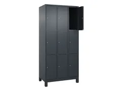 lockerkast,HxBxD 1950x900x500mm,3x3vakken,vak B 300mm,cil.-slot,voeten