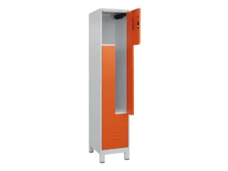 Z-garderobekast,HxBxD 1950x400x500mm,vak B 200/400mm,cil.-slot,voeten - 2