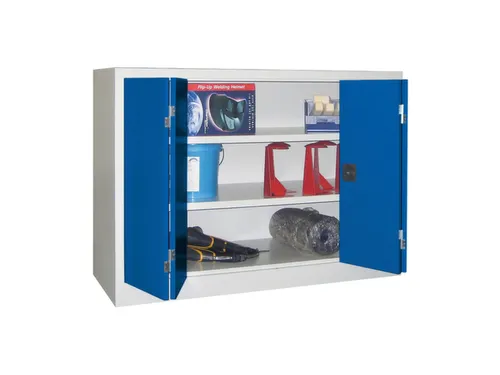 Ruime Vouwdeurkast 1000x1200x500mm 2legborden Ral7035 Front Ral5010