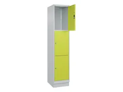 lockerkast,HxBxD 1950x400x500mm,1x3vakken,vak B 400mm,cil.-slot,sokkel