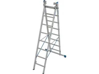 multifunctionele telescoopladder,3x8,sporten,balk L 2,3-5,2m,aluminium - 4