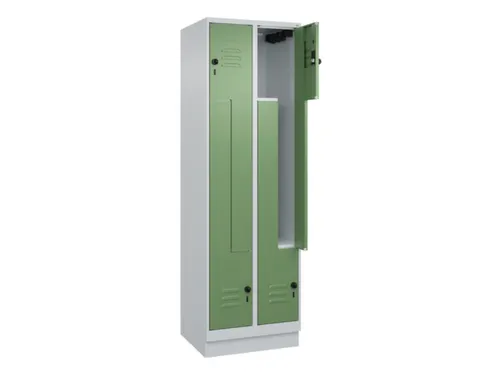 Z-garderobekast,HxBxD 1950x600x500mm,vak B 150/300mm,draaigrendel