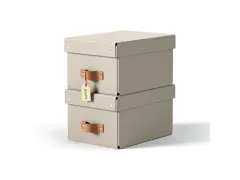 Leitz Puro Opbergdoos met deksel klein 7L set van 2 beige