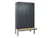armoire vestiaire avec banc noir et blanc,HxlxP 2120x1200x815mm