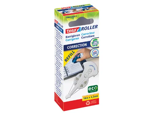 Correctierollervulling Tesa ecoLogo 4.2mmx14m in hangdoosje