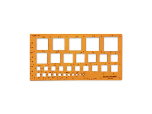 Sjabloon Standardgraph quadraad 2-30mm