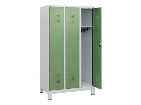 schoollocker,HxBxD 1630x900x500mm,3vak,vak B 300mm,cil.-slot,voeten