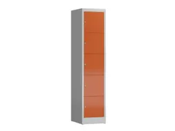 Lockerkast 1800x415x500mm 1x5 vakken cilinderslot, sokkel, RAL3000