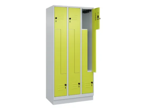 Z-garderobekast,HxBxD 1950x900x500mm,vak B 150/300mm,draaigrendel
