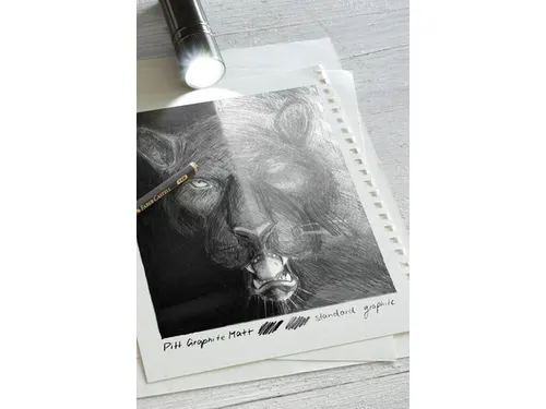Grafietpotlood Faber-Castell Pitt Mat set 3 potl. HB,2B,4B, 1 gum, 1 e