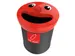 Afvalbak Smiley Face Bin 52 Liter Plastics Zwart Rood