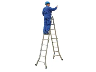 multifunctionele telescoopladder,4x5,sporten,balk L 5,35m,aluminium - 6