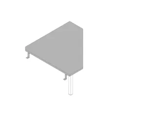 koppelelement voor bureau,90 °,HxBxD 680-760x840x840mm,v. 4voeten - 1