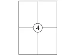 OUTLET Etiket Rillstab 105x148mm A6 Wit 400 Stuks