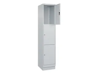 lockerkast,HxBxD 1950x400x500mm,1x3vakken,vak B 400mm,cil.-slot,sokkel - 1