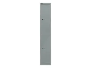 Dubbeldekse garderobekast,HxBxD 1802x305x305mm,1x2vak.,cil.-slot - 2