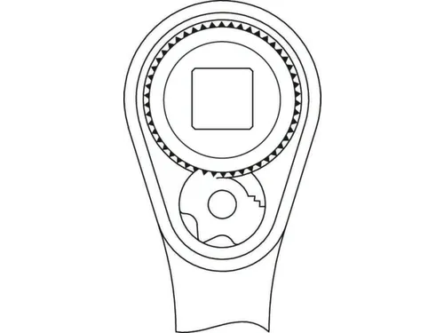 GEDORE 2093 U-20omkeerbare ratel 1/4 inch,2K steel,127mm