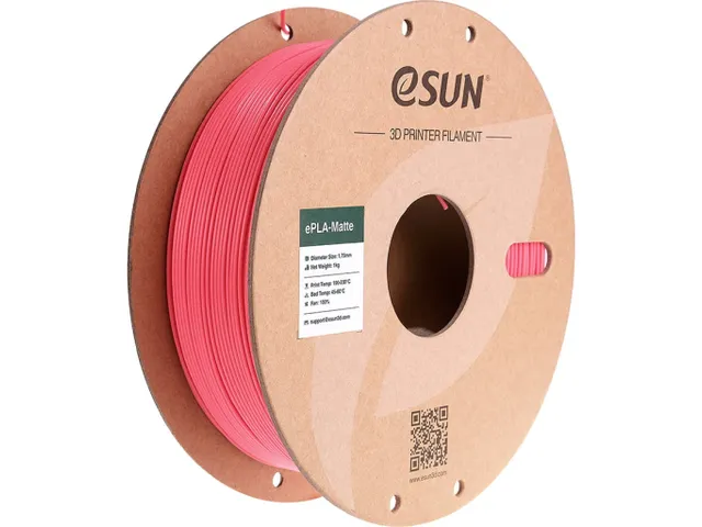 eSUN 3D printer Filament ePLA-Matte 1,75mm Aardbei Rood 1kg