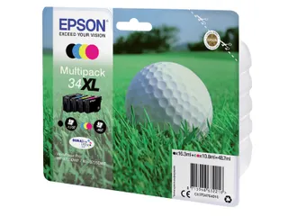 Epson 34XL T3466 Inktcartridges Zwart + 3 Kleuren XL - 1